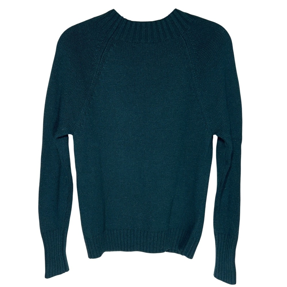 J.Crew Jewelled Button Lambswool Blend Sweater Dark Green Size XS EUC - Picture 6 of 10